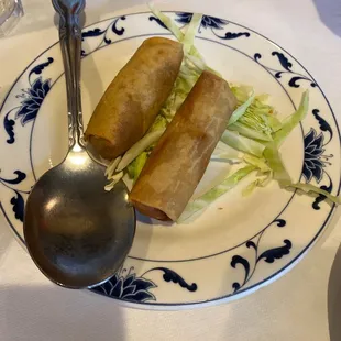 Mini pork egg rolls are delicious.