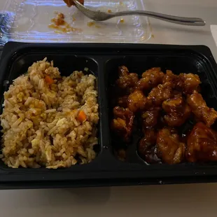 Generals chicken with fried rice