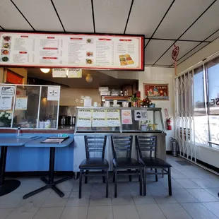 the inside of the restaurant