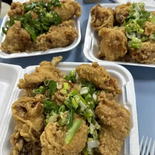 46. Hot and Spicy Chicken Wings with fried rice
