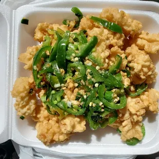 Fried squid with spicy salt