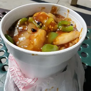 Fish fillet with black bean sauce