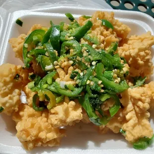 Spicy salt calamari