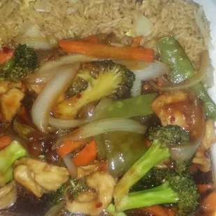 Garlic chicken combo plate