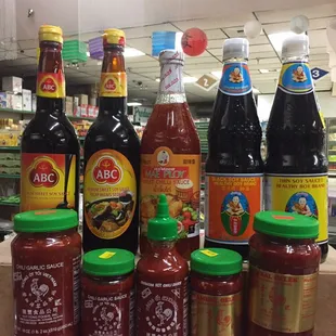 Large selection of sauces