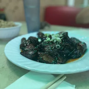 Eggplant with garlic sauce