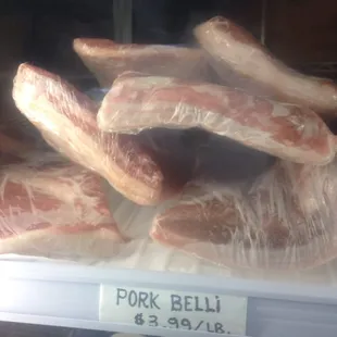Pork belly slabs