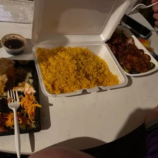 a person eating a meal with a fork