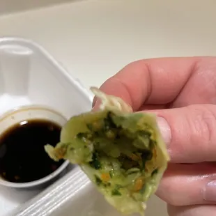 Vegetable Dumpling - inside