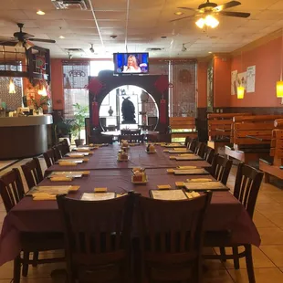 the dining area