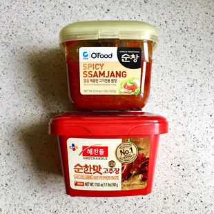 Top: Spicy Ssamjang $3.49; Bottom: Gochujang $4.49.   5/25/19