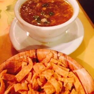 Hot and sour soup with lunch special