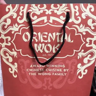 Nice take out bag! Quality