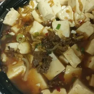 Just what I wanted in my VEGETARIAN entree...BEEF. Absolutely horrible.