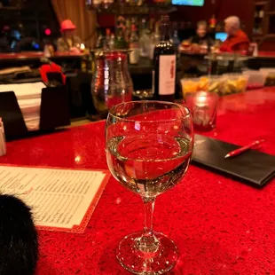 Sitting at the bar
