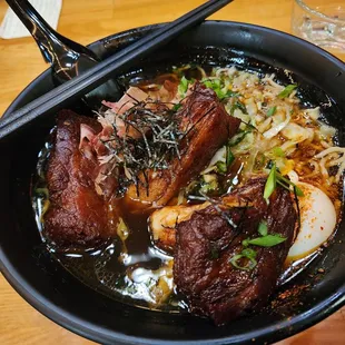 ramen pork shoyu with pork belly