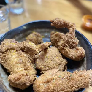 Fried Chicken (Petaluma half bird, infused maple, Szechuan peppercorn, orange, rosemary)
