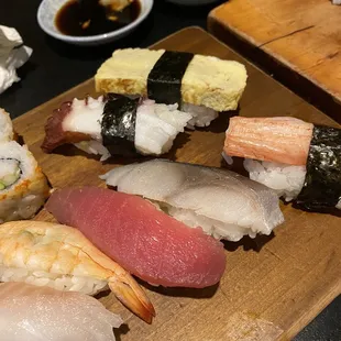 sashimi, sushi, sushi and sashimi, food