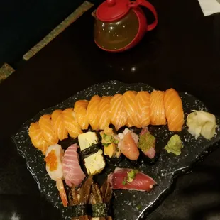 sushi and sashimi, sashimi, sushi, food