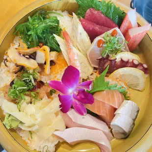 Chirashi for lunch.    May 2022
