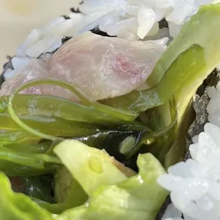 Hamachi Ceviche wrap. It was missing the sauce.