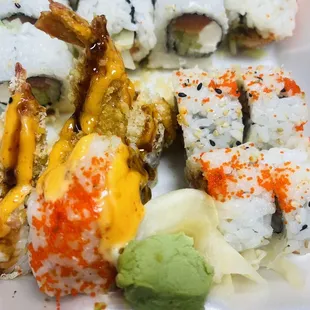 a variety of sushi