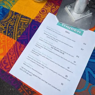 9/23/23 Ferry farmer's market menu