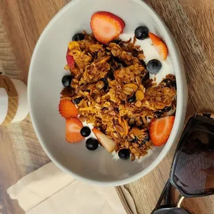 Berries and yogurt granola