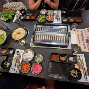 The table is already pre set by the time you sit down