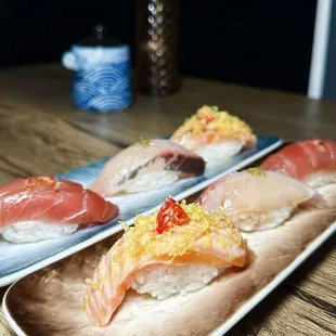 sushi and sashimi, food