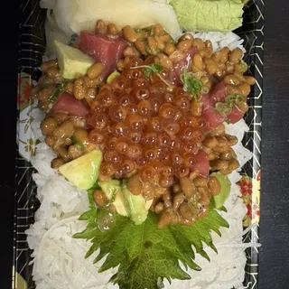 Mini Natto Ikura Tuna Bowl
