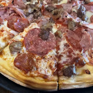 All meat medium pizza. Tasted very good!