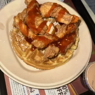 food, waffles