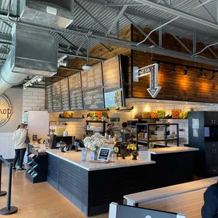 the inside of a restaurant