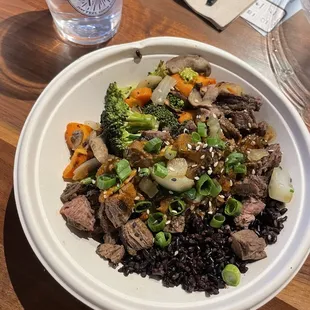 Spicy Korean Steak Bowl / Forbidden rice
