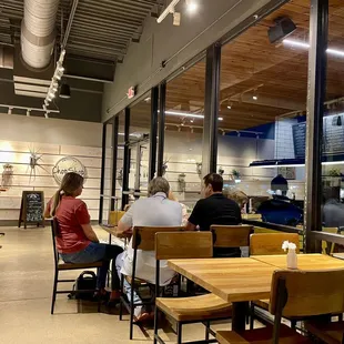 Up front dining area