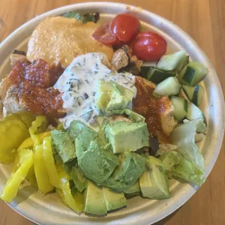 Hot Honey Chicken Hummus Bowl