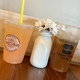 Strawberry Ginger Lemonade &amp; Peach Ginger Tea