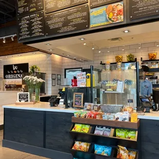 the inside of a restaurant