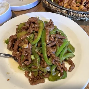 Pan Fried Shredded Beef