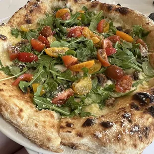White Mushroom Vegetable Pizza