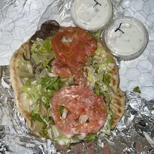 Gyro WITH tzatziki sauce