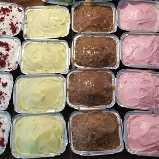 a variety of ice creams