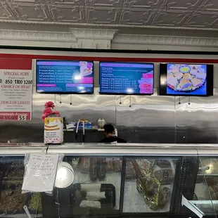 a variety of pastries on display
