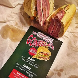 a sandwich cut in half