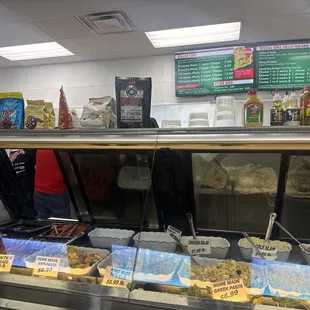 Inside ordering deli meat