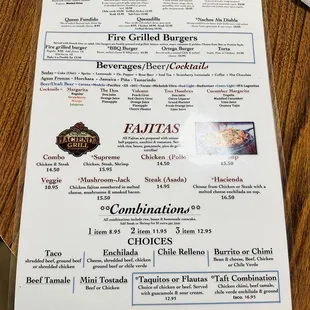 Updated menu