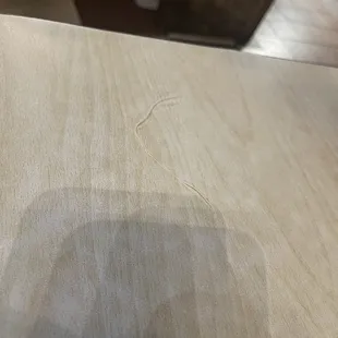 a close up of a wood table
