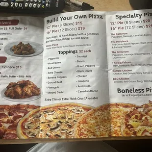 Menu as of 11/26/2024