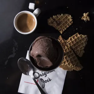 Chocolate Gelato and Espresso